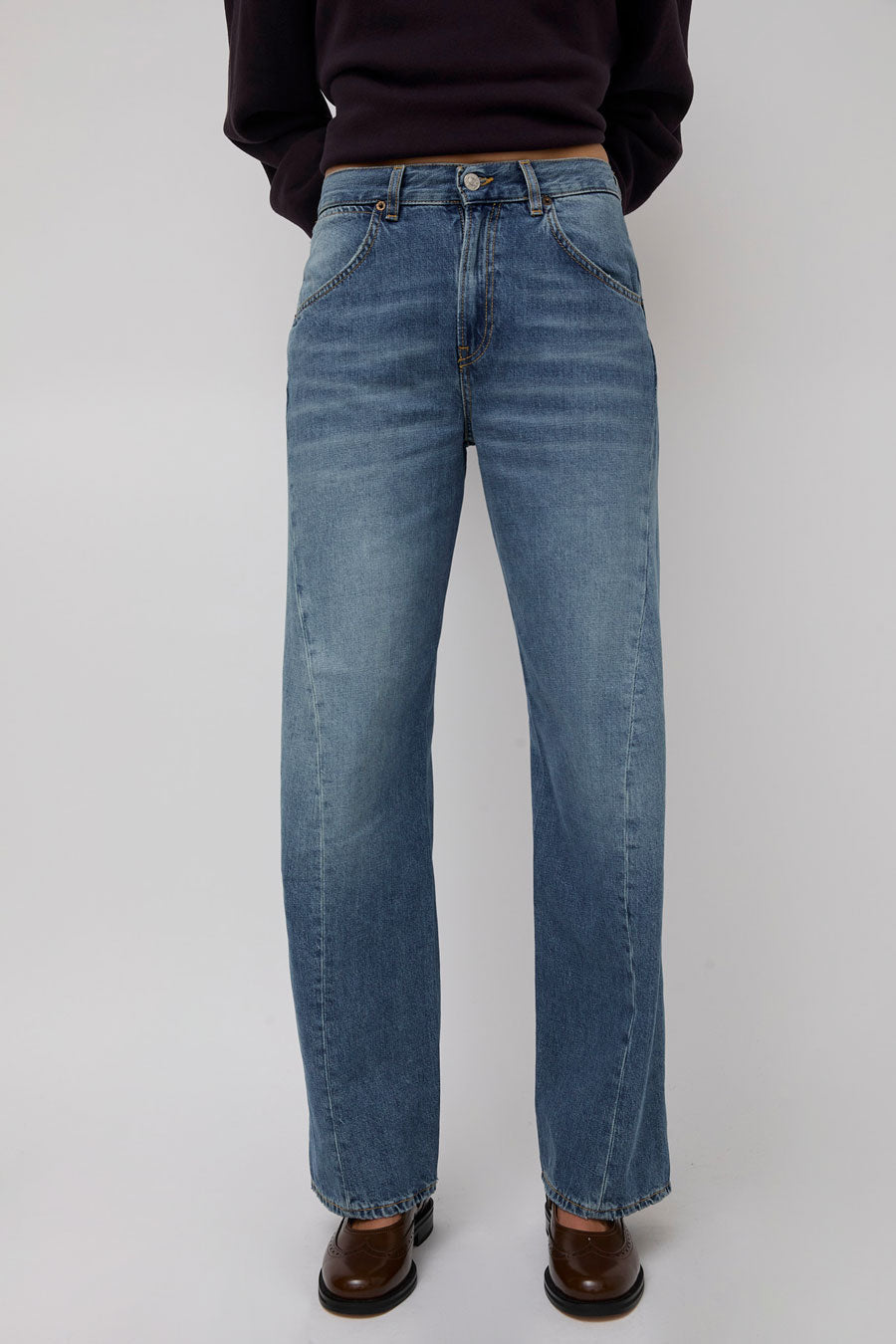 6397 Big Twisted Seam Jean in Soft Mid Blue