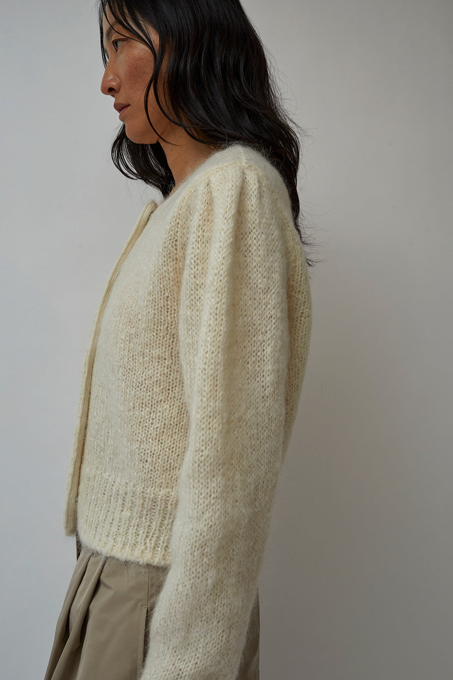 Amomento New Grandma Cardigan in Ivory