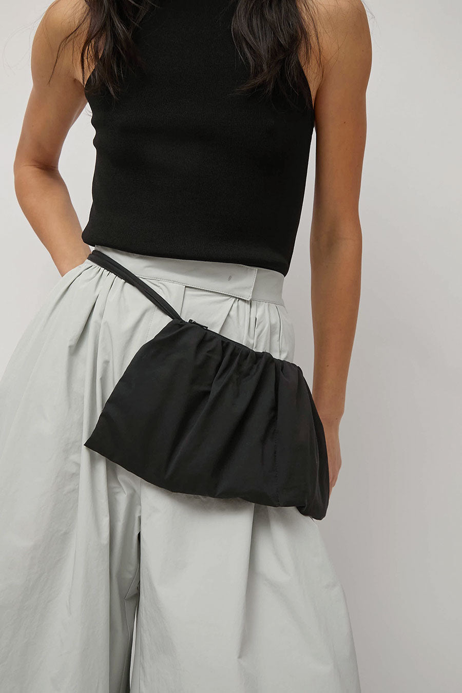 Amomento Shirring Bag in Black