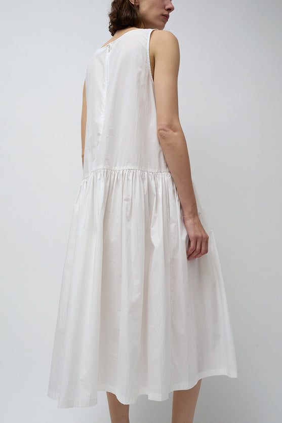 Amomento Cotton Shirring Dress in White