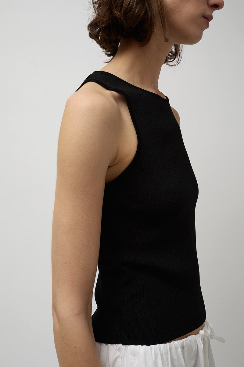Amomento Cut Out Sleeveless Top in Black