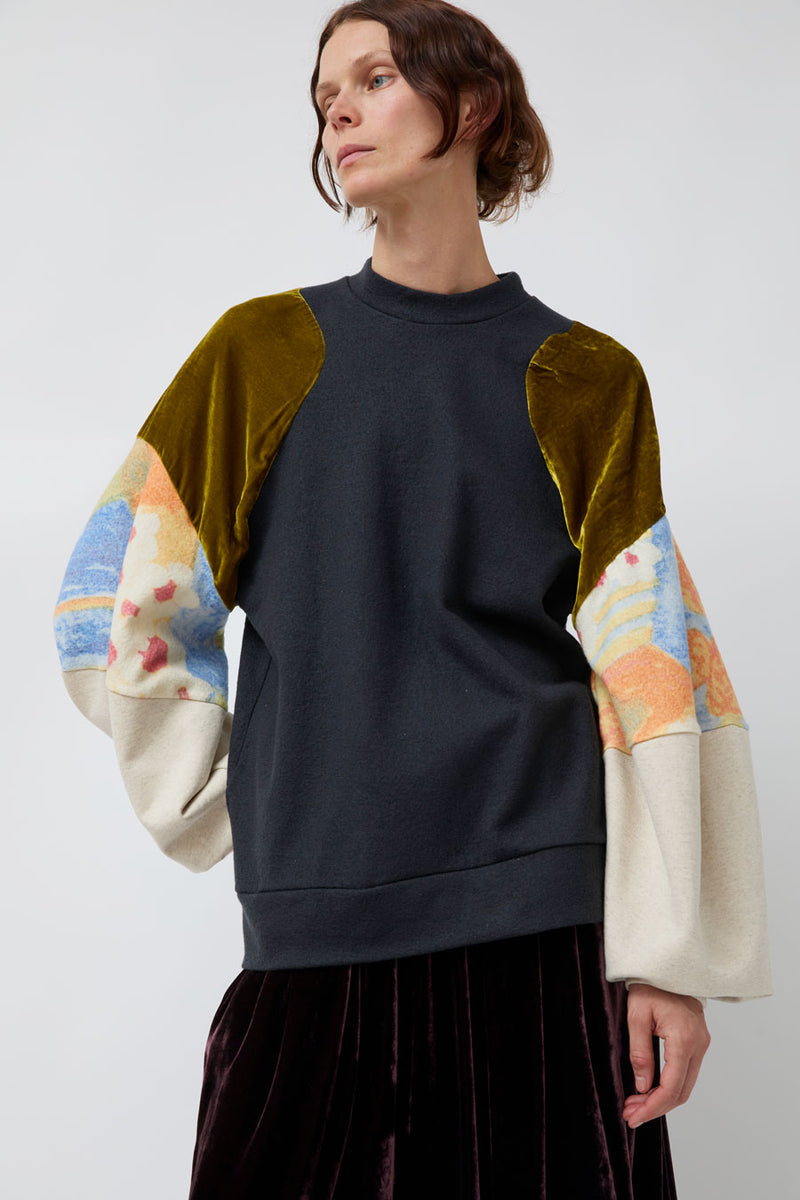 Anntian Mixed Sweaty in Olive Velvet Mix