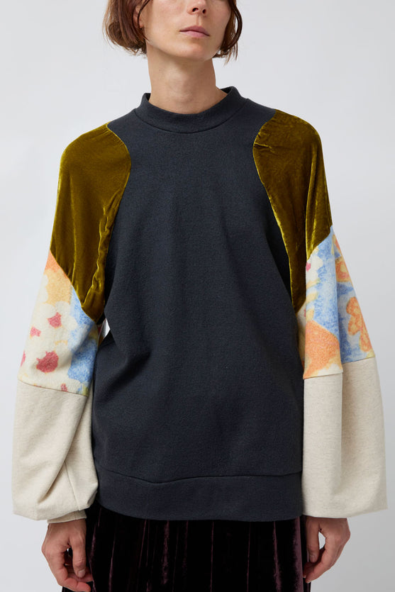 Anntian Mixed Sweaty in Olive Velvet Mix