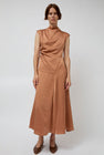 Atelier Delphine Twisted Dress in Camel