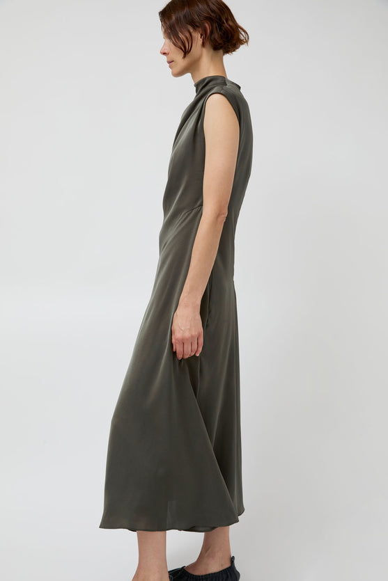 Atelier Delphine Twisted Dress in Olive