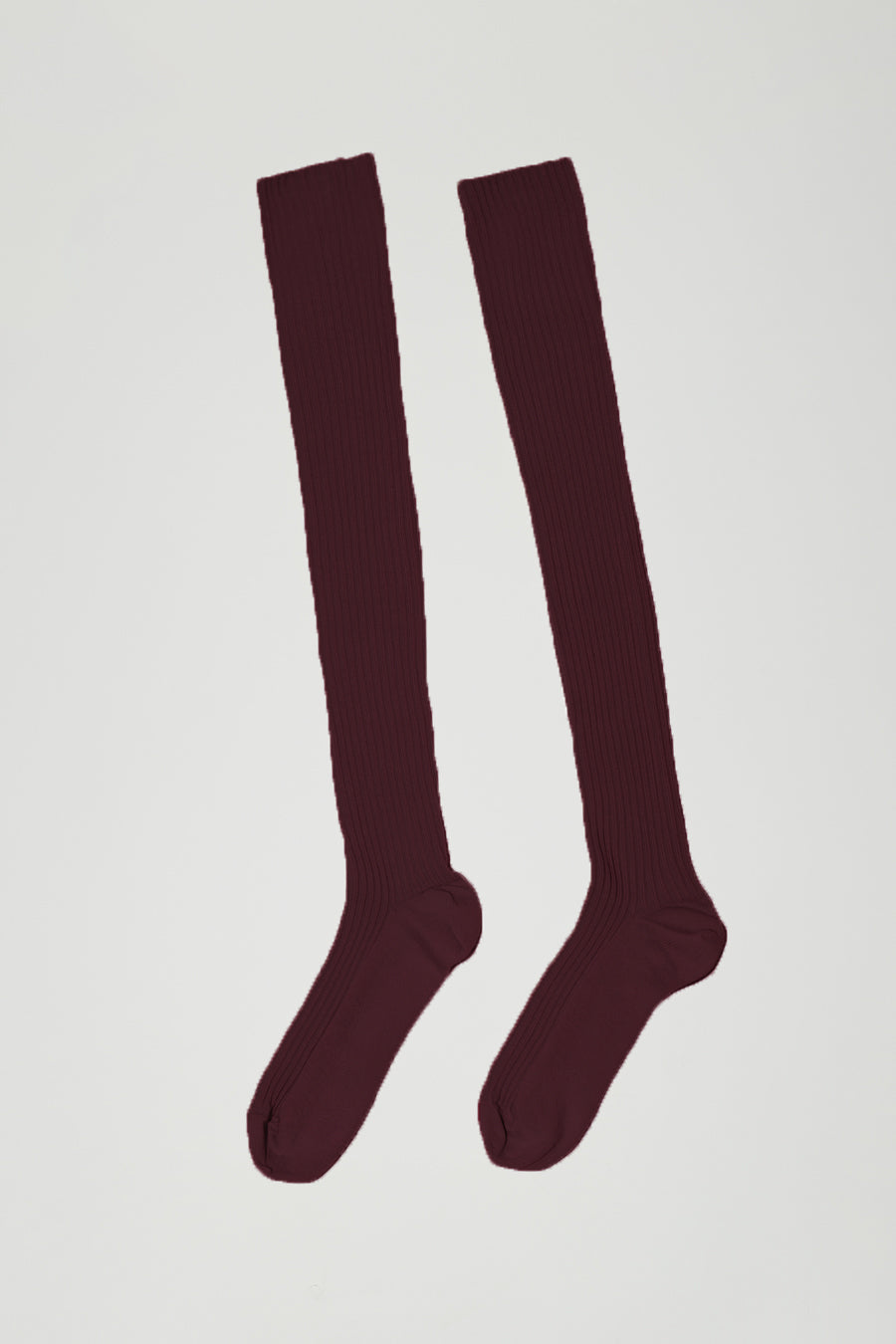 Baserange Over the Knee Socks in Burgundy