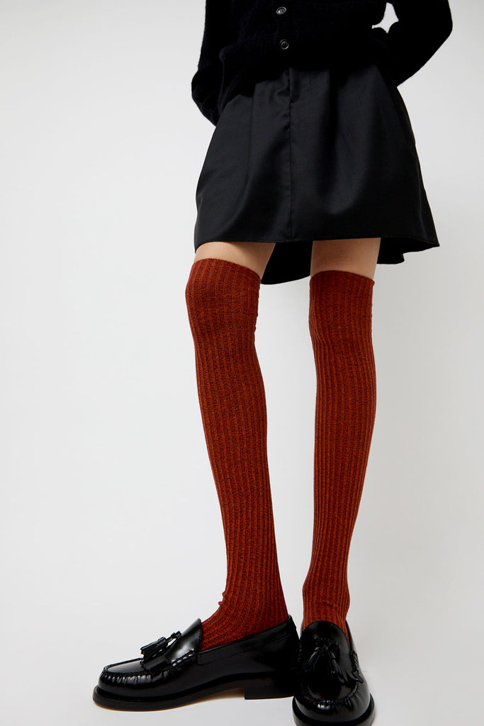 Burgundy over the knee socks best sale