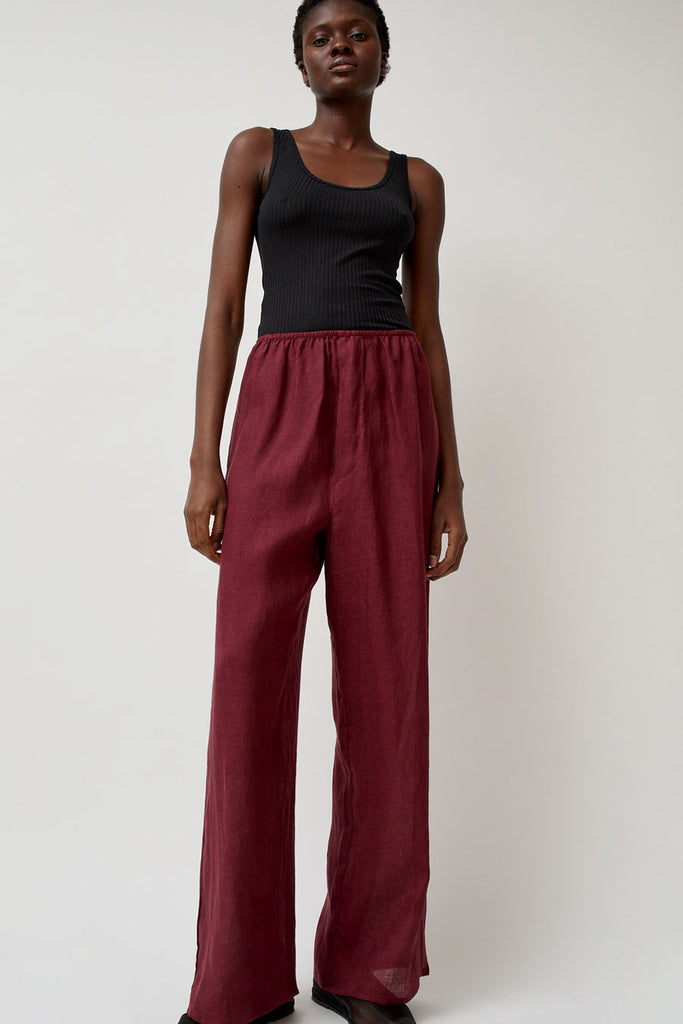 Baserange Stoa Pants in Stome Burgundy – No.6 Store