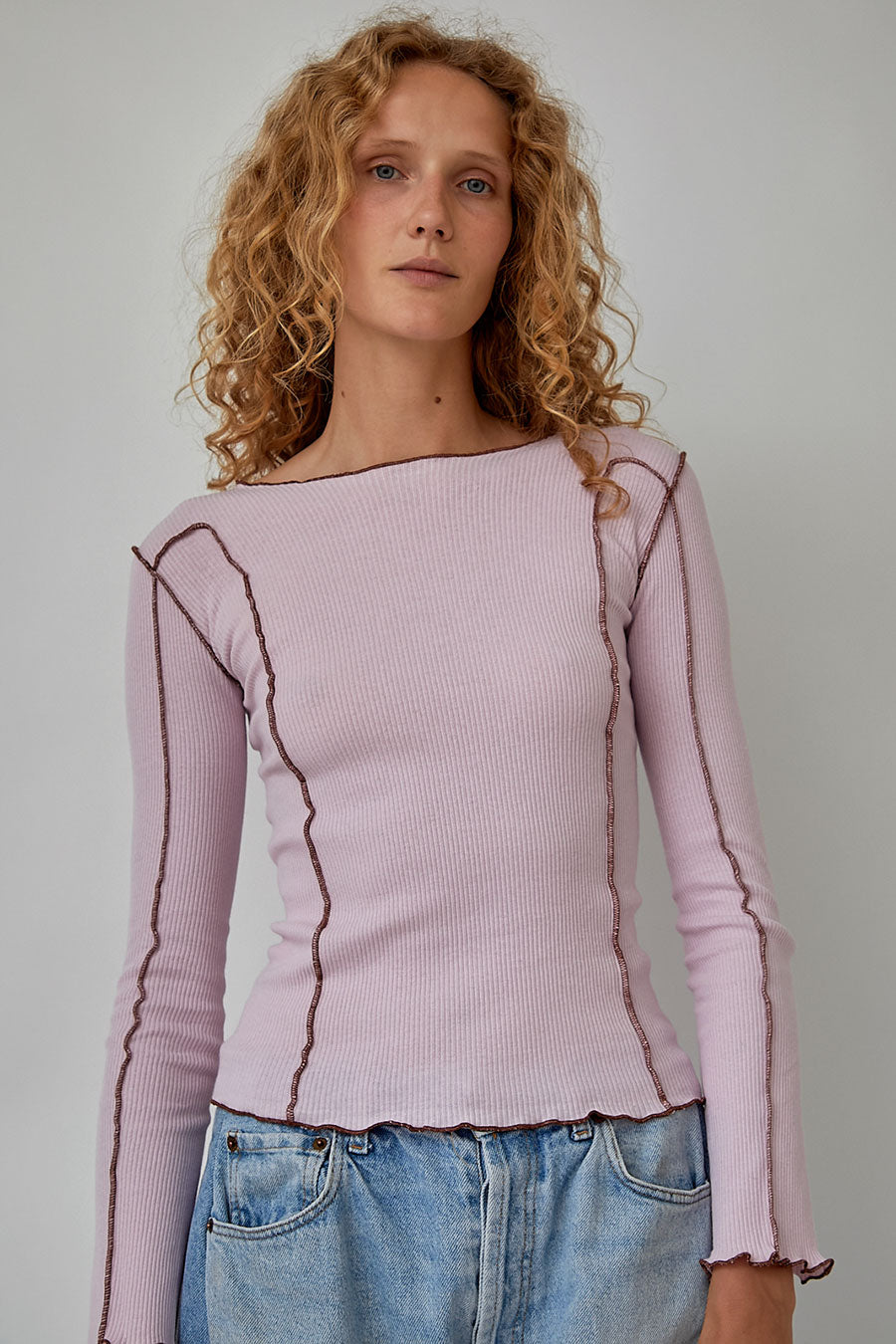 Baserange Sun Longsleeve Top in Nimbus Purple