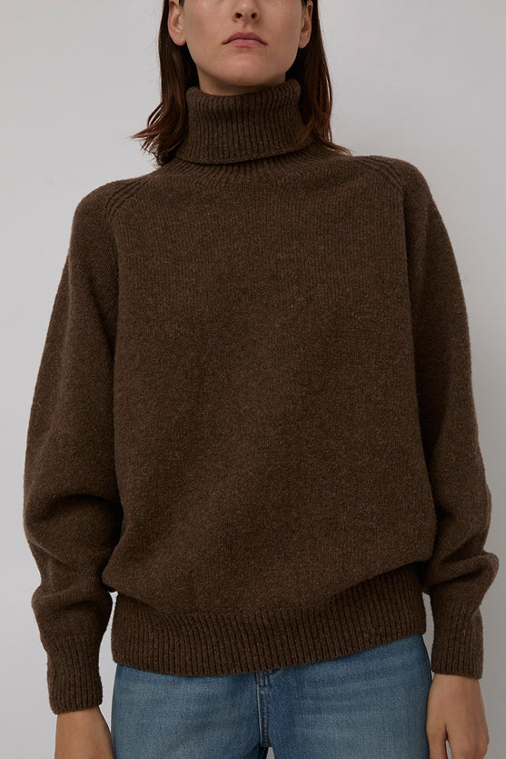 Baserange Soar Turtleneck in Brurel Brown