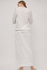 Black Crane Crinkled Summer Knit in White