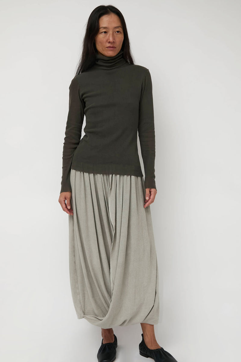 Black Crane Double Mesh Turtleneck in Slate