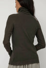 Black Crane Double Mesh Turtleneck in Slate