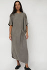 Black Crane Greek Dress in Dark Stone