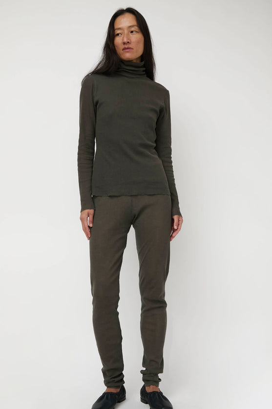 Black Crane Mesh Leggings in Slate