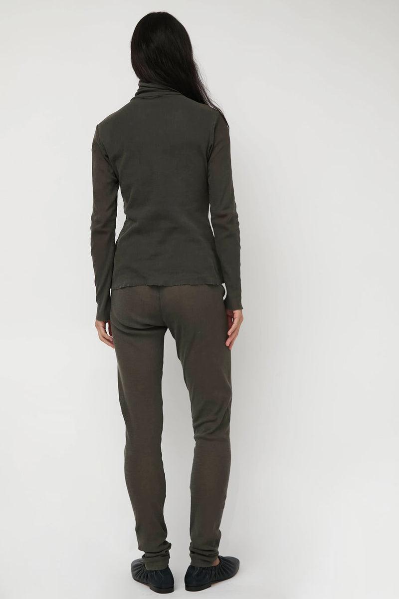 Black Crane Mesh Leggings in Slate