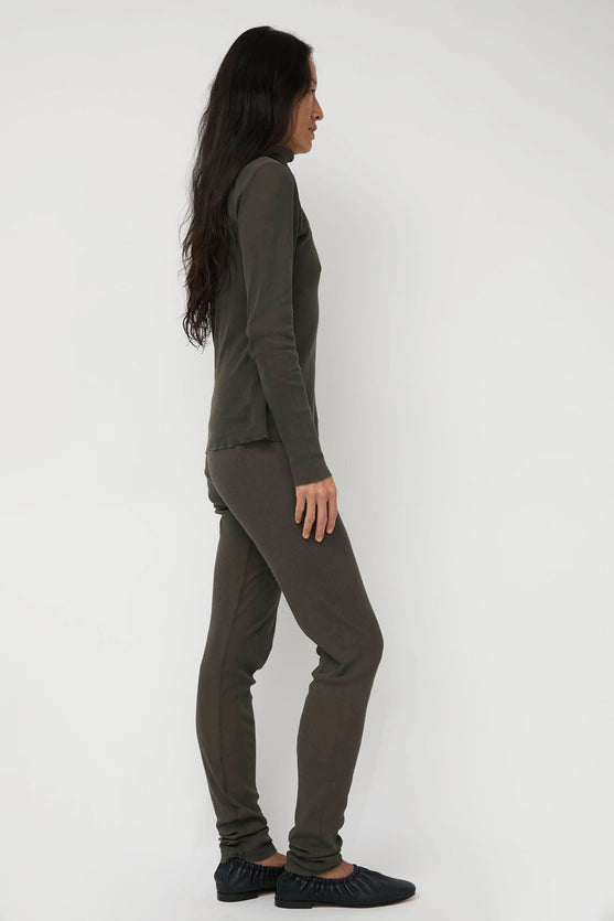 Black Crane Mesh Leggings in Slate