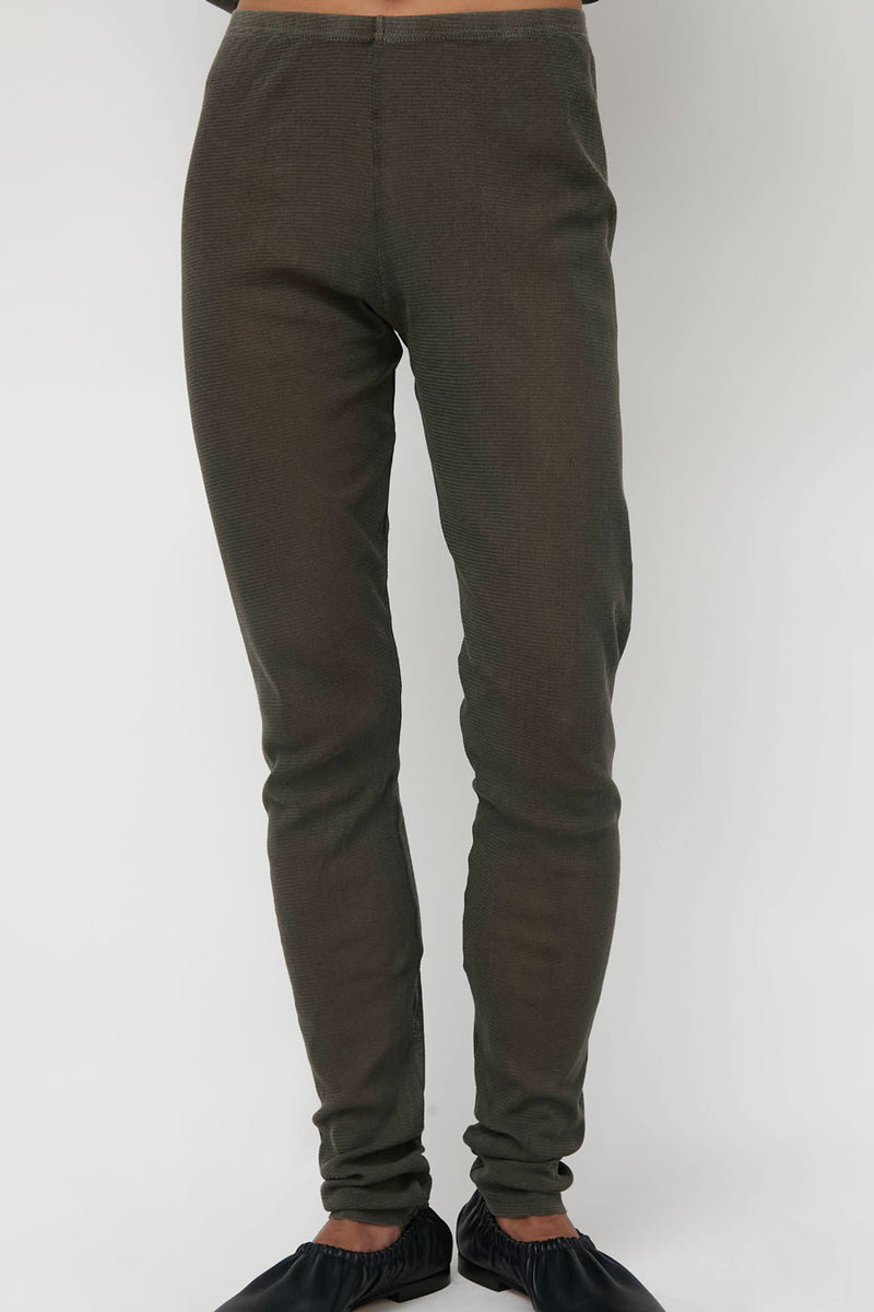 Black Crane Mesh Leggings in Slate