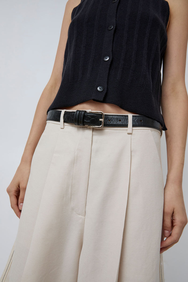 CORDERA Classic Belt in Black Croc
