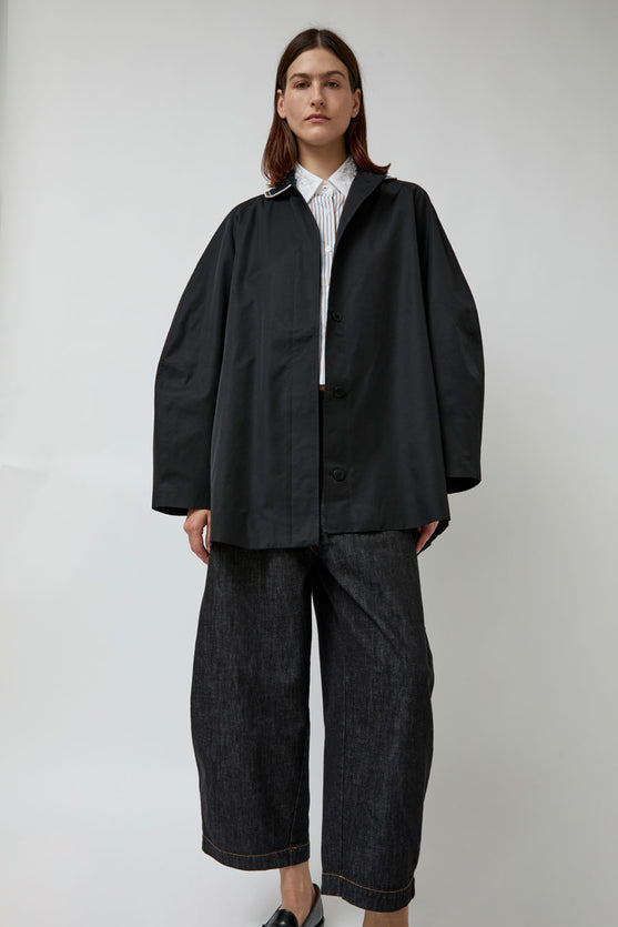 CORDERA Crochet Collar Jacket in Black
