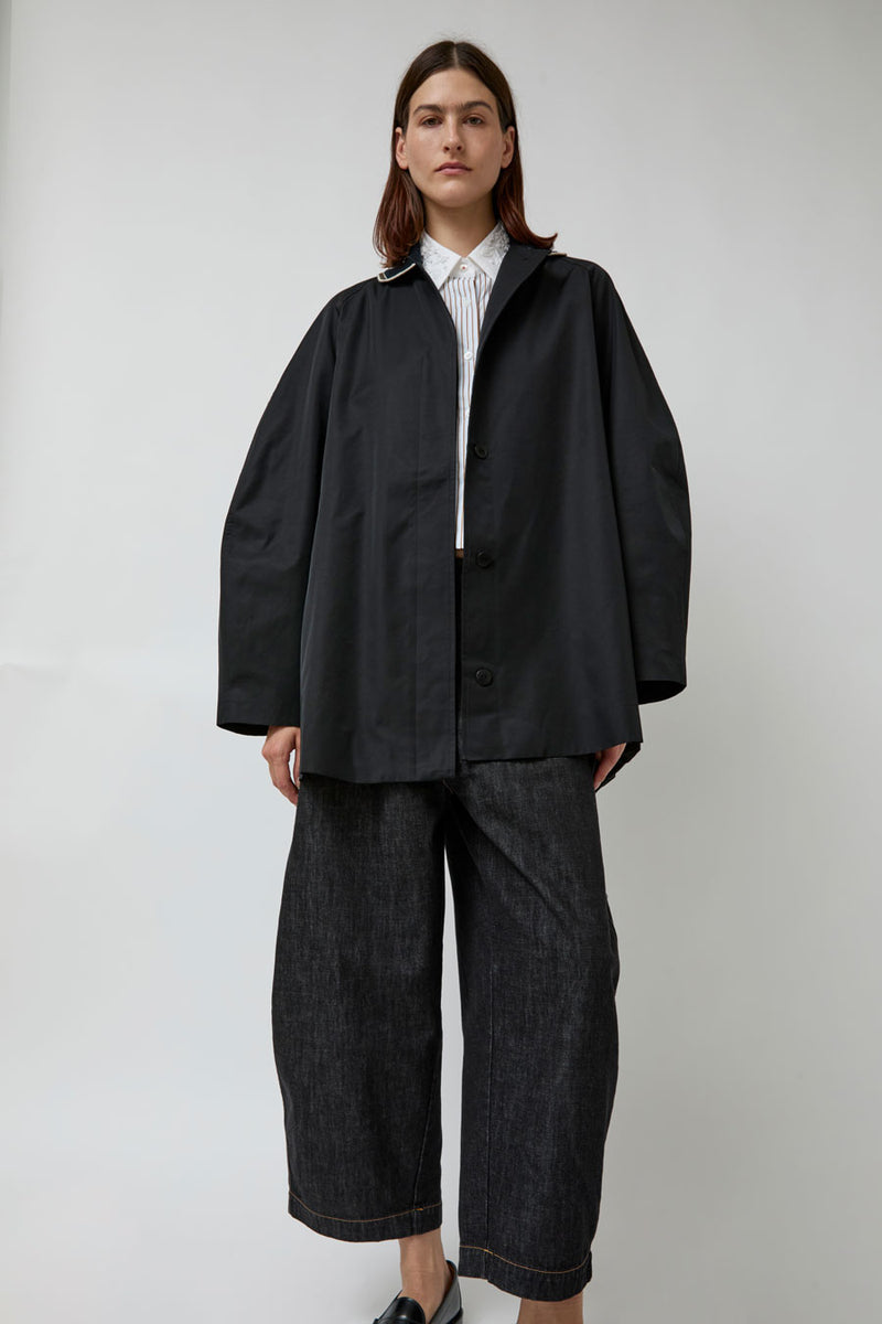 CORDERA Crochet Collar Jacket in Black