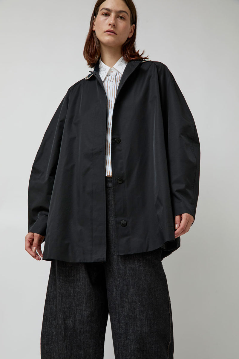 CORDERA Crochet Collar Jacket in Black