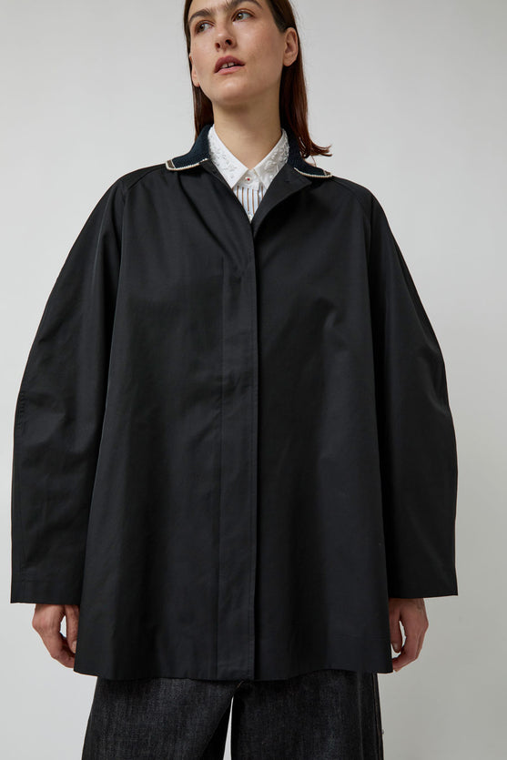 CORDERA Crochet Collar Jacket in Black
