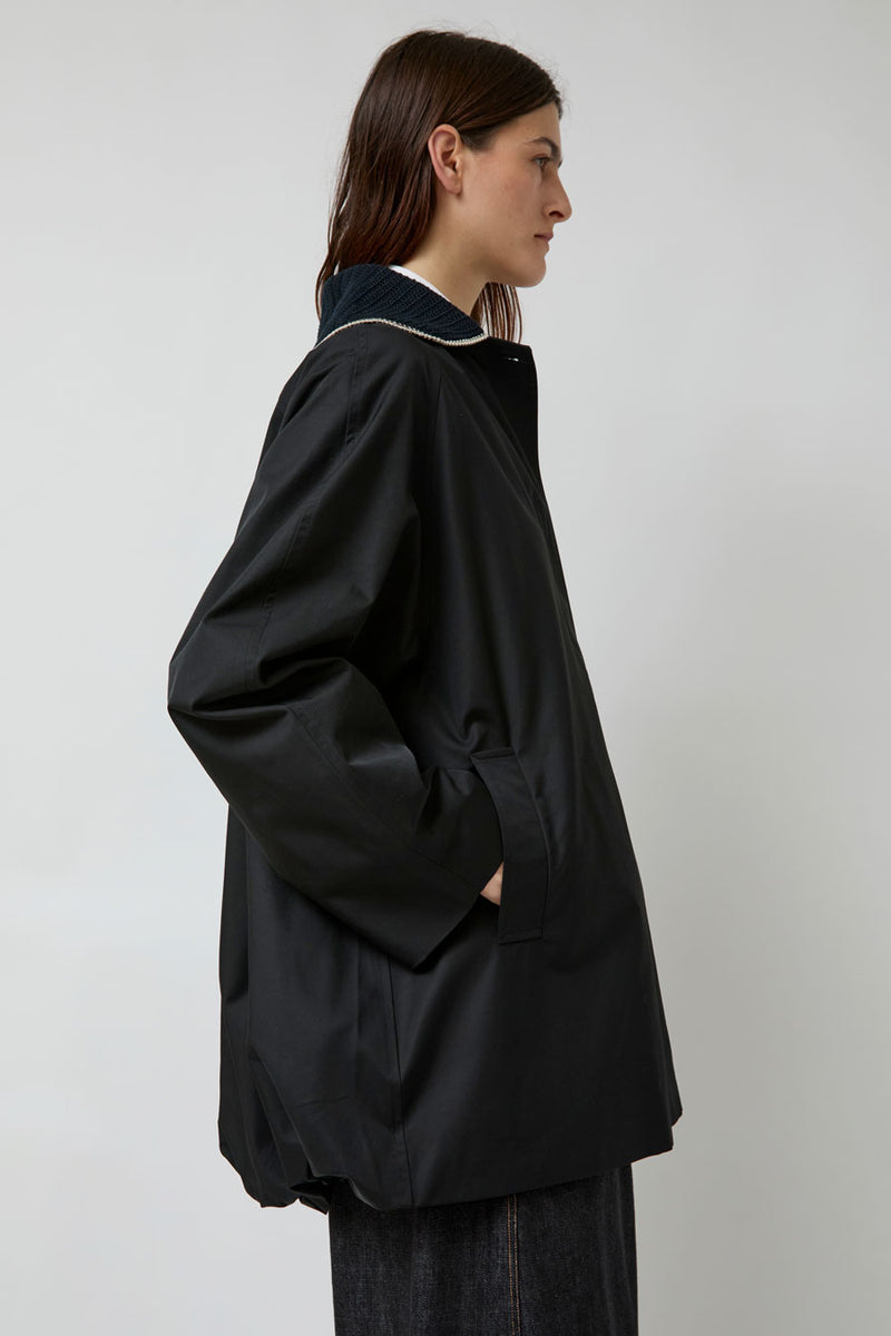 CORDERA Crochet Collar Jacket in Black