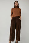 CORDERA Corduroy Baggy Pants in Brown