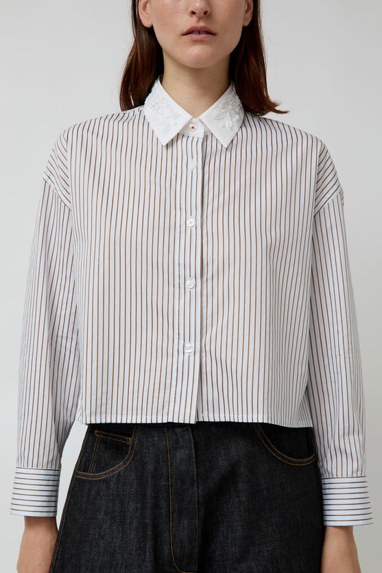 CORDERA Embellished Striped Shirt in Stripe