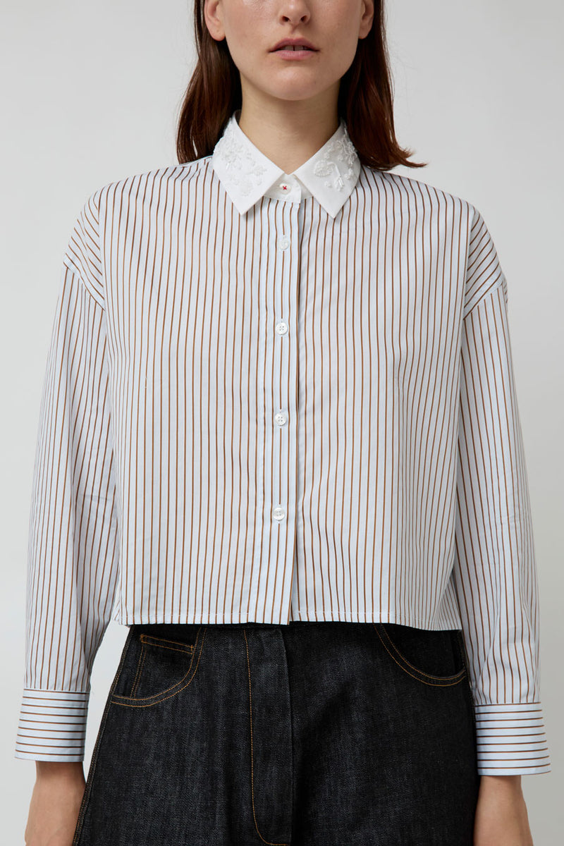 CORDERA Embellished Striped Shirt in Stripe