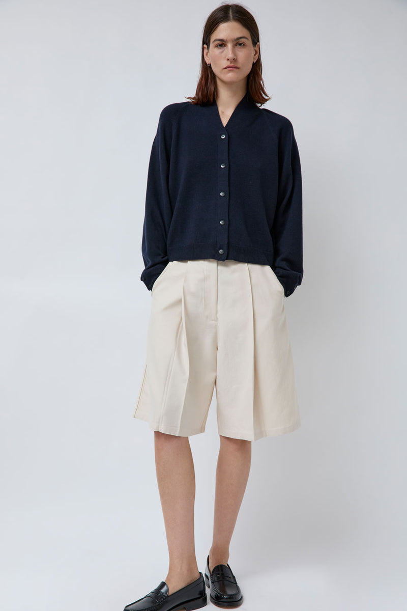 CORDERA Merino Wool Cardigan in Navy