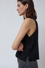 CORDERA Merino Wool Ribbed Waistcoat in Black