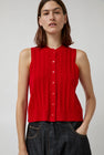 CORDERA Merino Wool Ribbed Waistcoat in Red