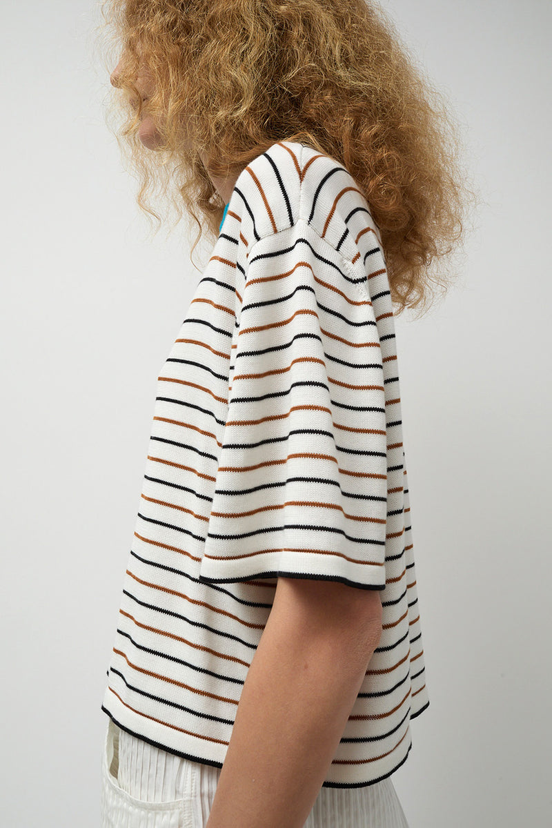 CORDERA Cotton Striped Shirt in Ceruleo