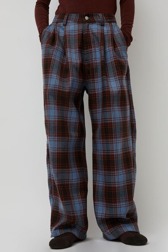 Collina Strada Catchfly Pant in Cranberry Sky Plaid