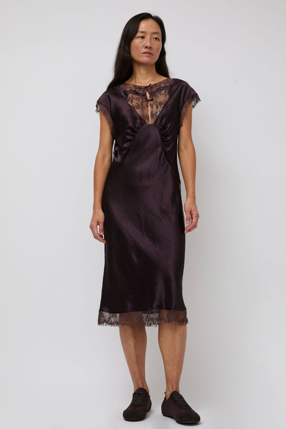 Collina Strada Waterlily Midi Dress in Chocolate