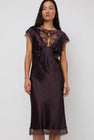 Collina Strada Waterlily Midi Dress in Chocolate