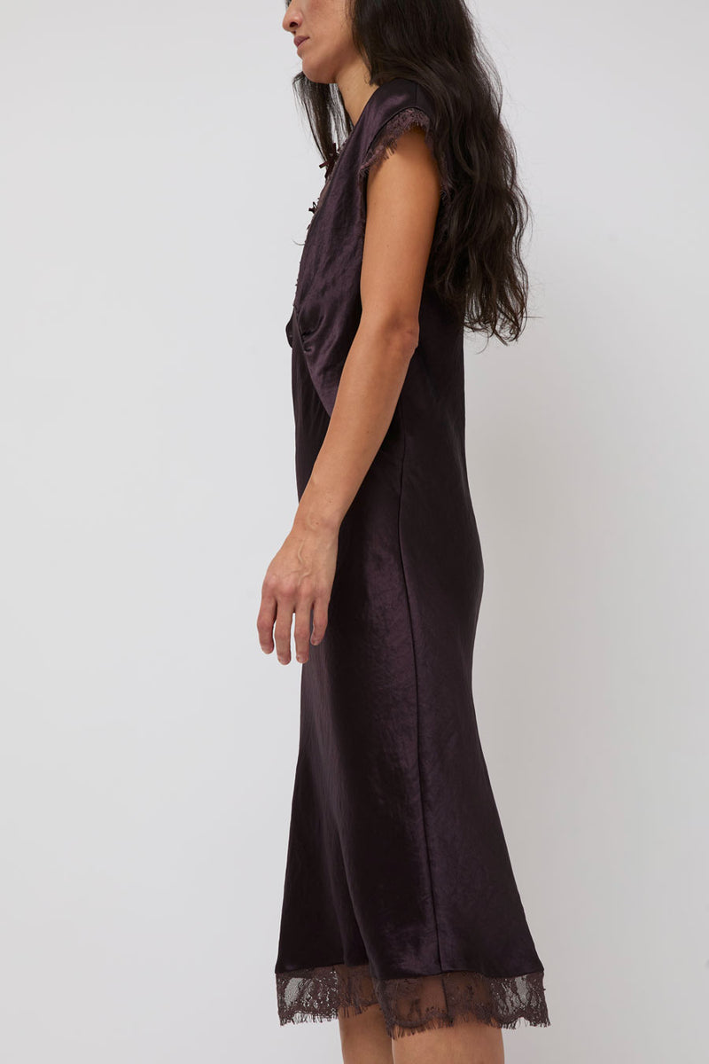Collina Strada Waterlily Midi Dress in Chocolate