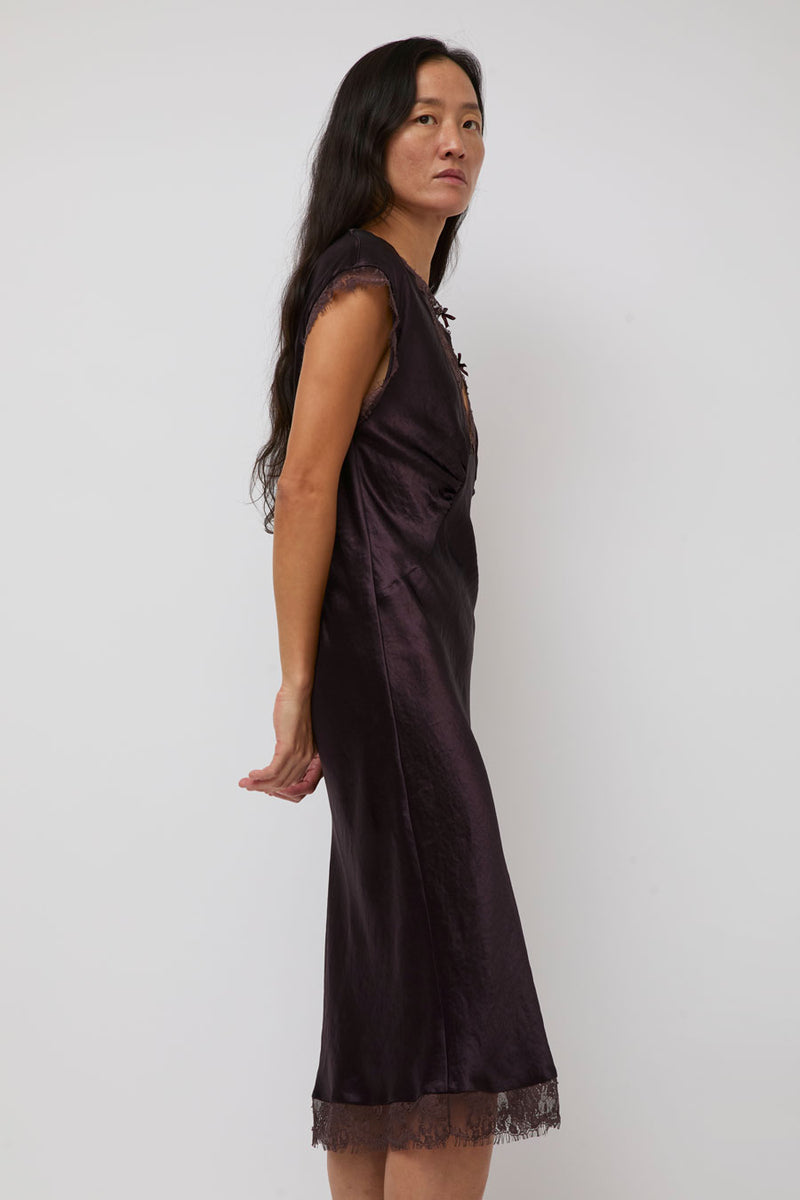 Collina Strada Waterlily Midi Dress in Chocolate