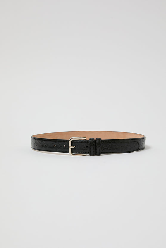 CORDERA Classic Belt in Black Croc