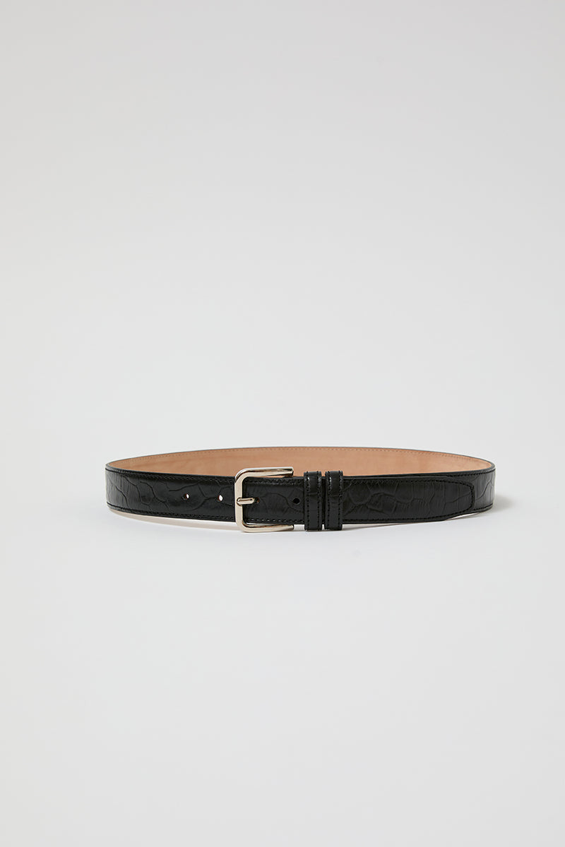 CORDERA Classic Belt in Black Croc
