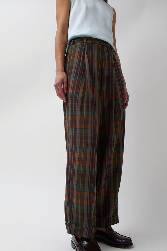 CORDERA Checkered Masculine Pants in Check