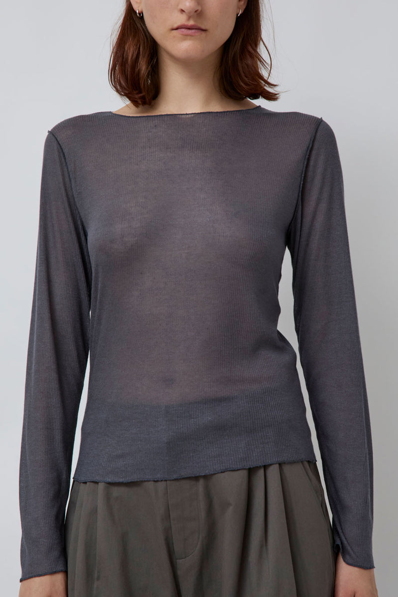 Deiji Studios Knit Long Sleeve in Steel