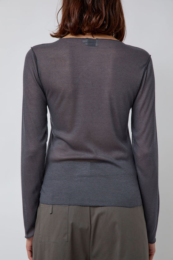 Deiji Studios Knit Long Sleeve in Steel