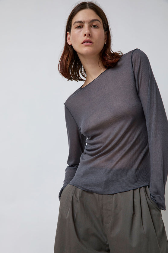 Deiji Studios Knit Long Sleeve in Steel