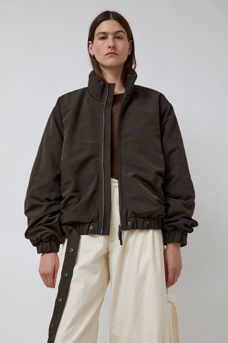 Deiji Studios Press Stud Jacket in Dark Chocolate