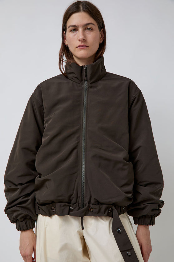 Deiji Studios Press Stud Jacket in Dark Chocolate