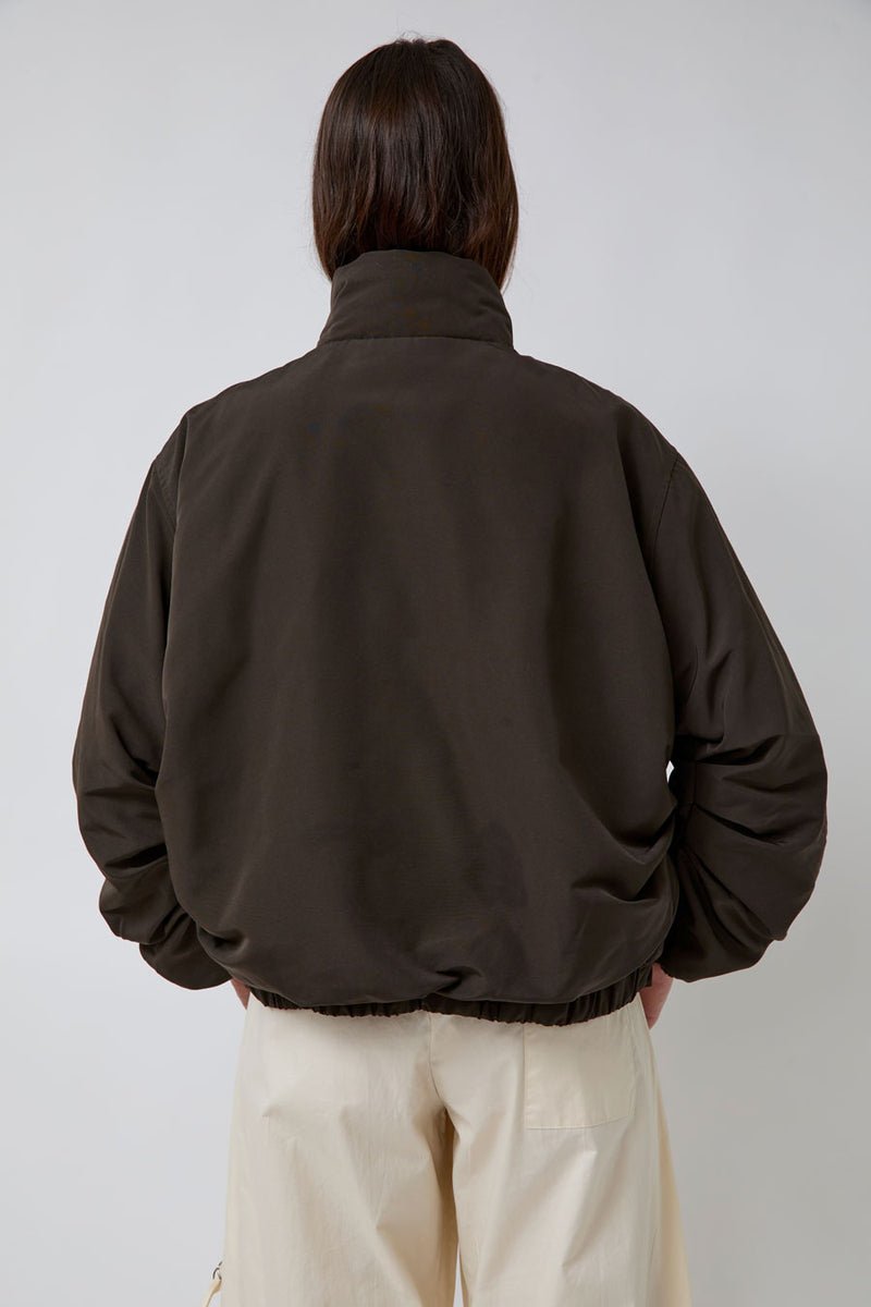 Deiji Studios Press Stud Jacket in Dark Chocolate