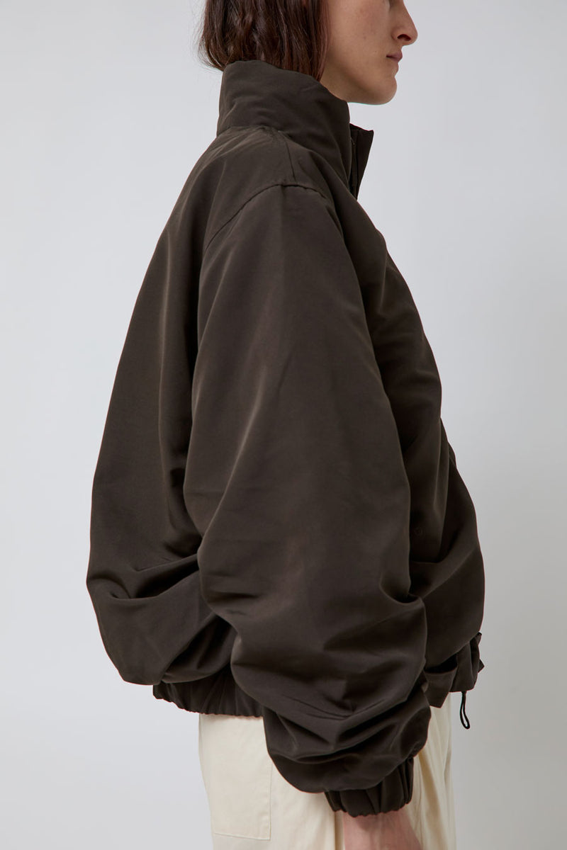 Deiji Studios Press Stud Jacket in Dark Chocolate
